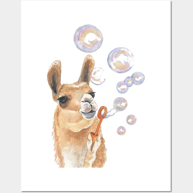 llama bubble Wall Art by OMARMAH